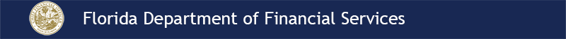FLDFS logo, photo of CFO Blaise Ingoglia, Florida State Seal